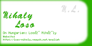 mihaly loso business card